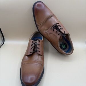 Nunn Bush Men's 11M Brown Leather Cap Toe Oxford Dress Shoes Comfort Gel